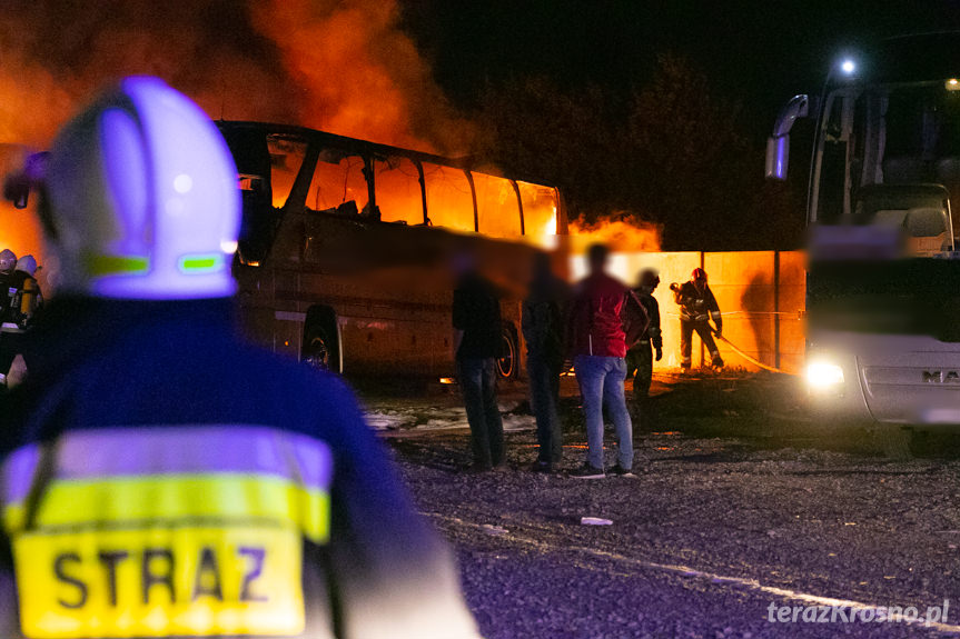 Pożar autokarów w zajezdni