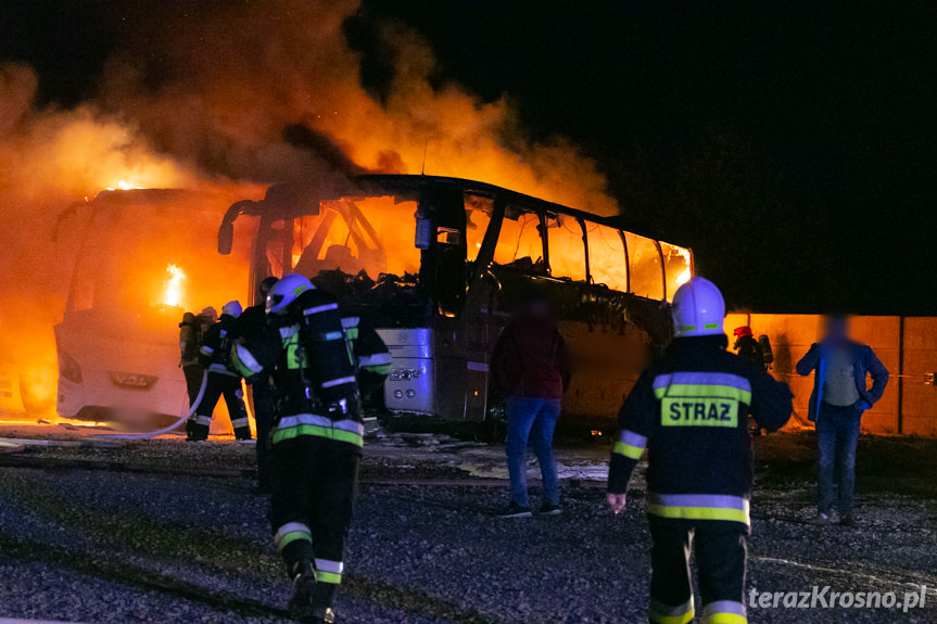 Pożar autokarów w zajezdni