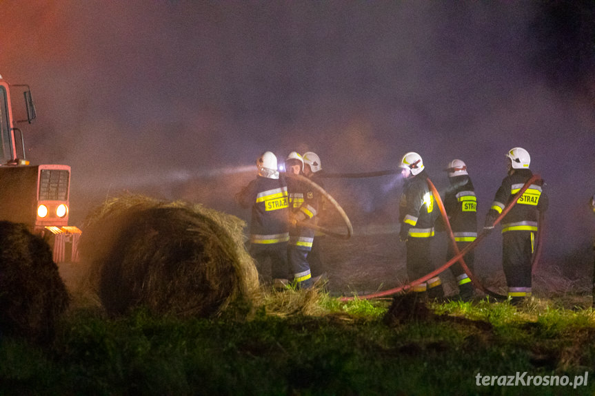 Pożar bel siana w Bratkówce