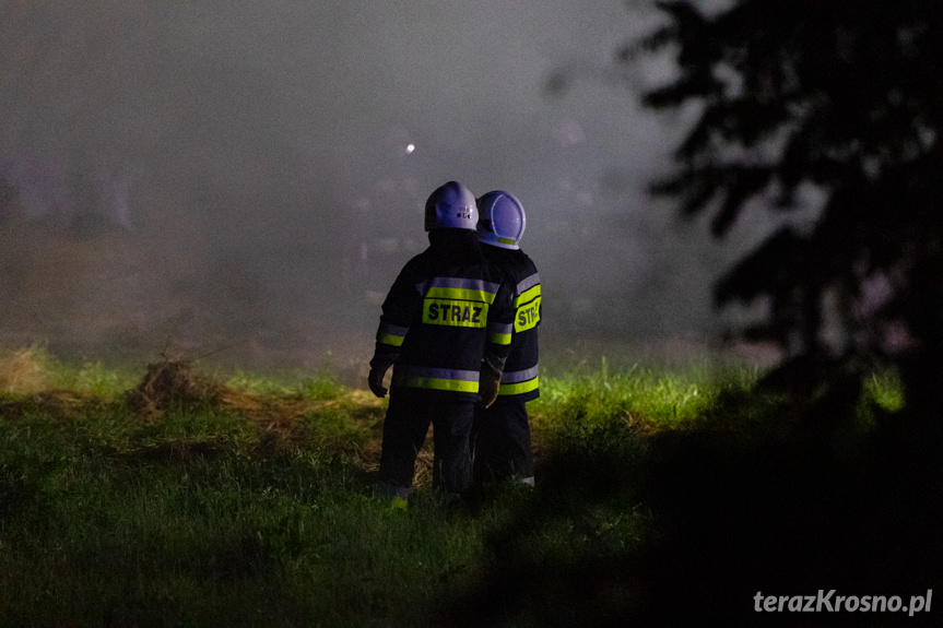 Pożar bel siana w Bratkówce