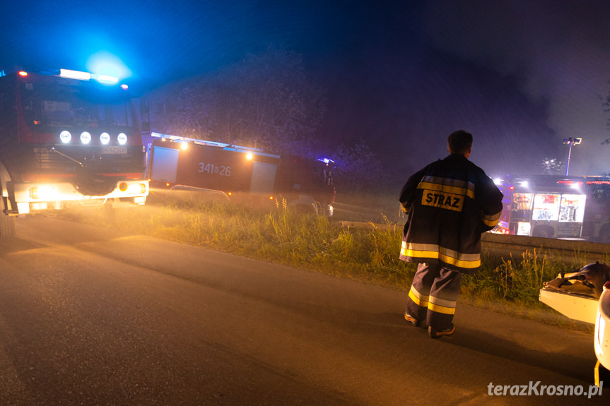 Pożar bel siana w Bratkówce