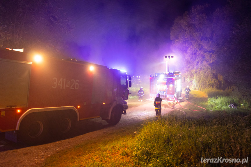 Pożar bel siana w Bratkówce