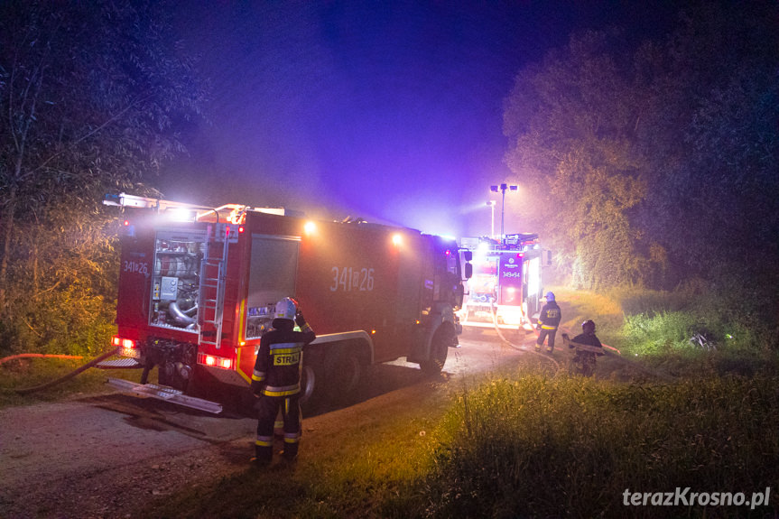 Pożar bel siana w Bratkówce