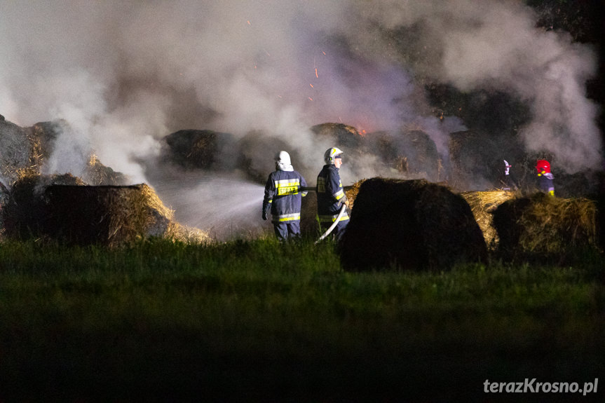 Pożar bel siana w Bratkówce