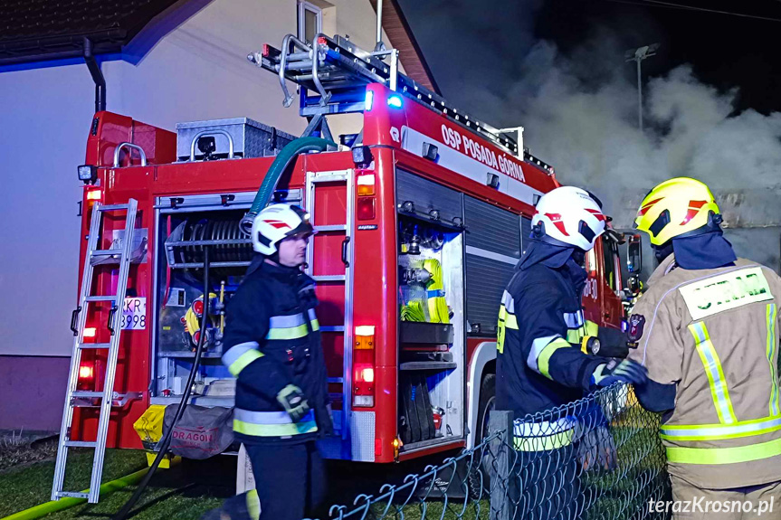 Pożar budynku gospodarczego Posada Górna