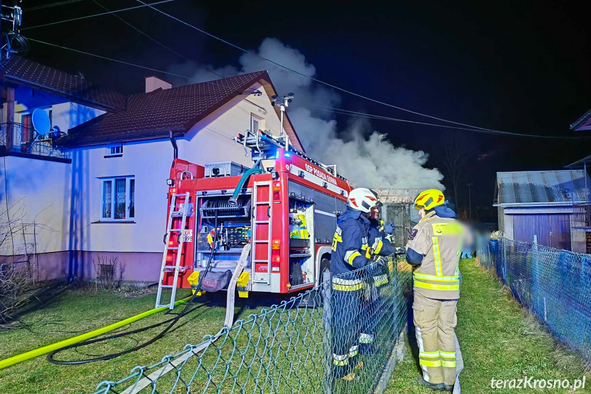 Pożar budynku gospodarczego Posada Górna