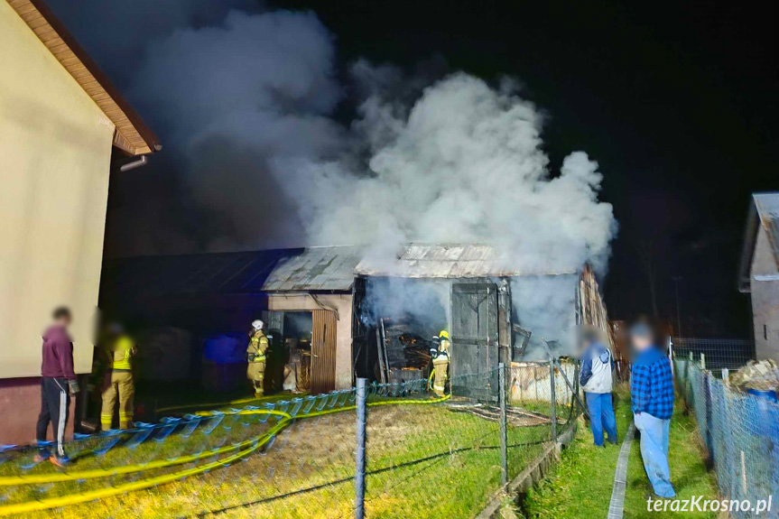 Pożar budynku gospodarczego Posada Górna