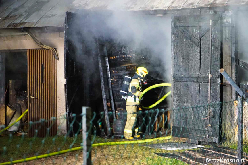 Pożar budynku gospodarczego Posada Górna