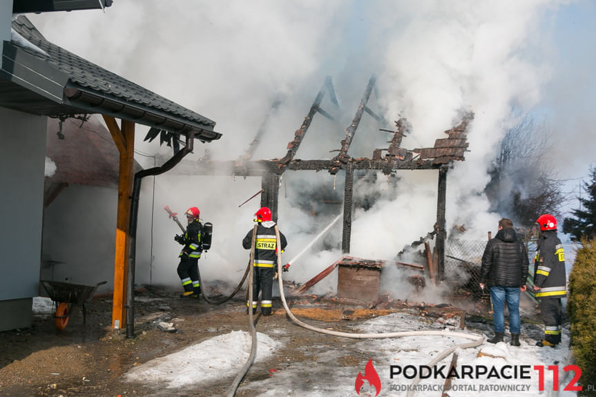 Pożar budynku gospodarczego w Dobieszynie