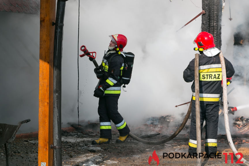 Pożar budynku gospodarczego w Dobieszynie