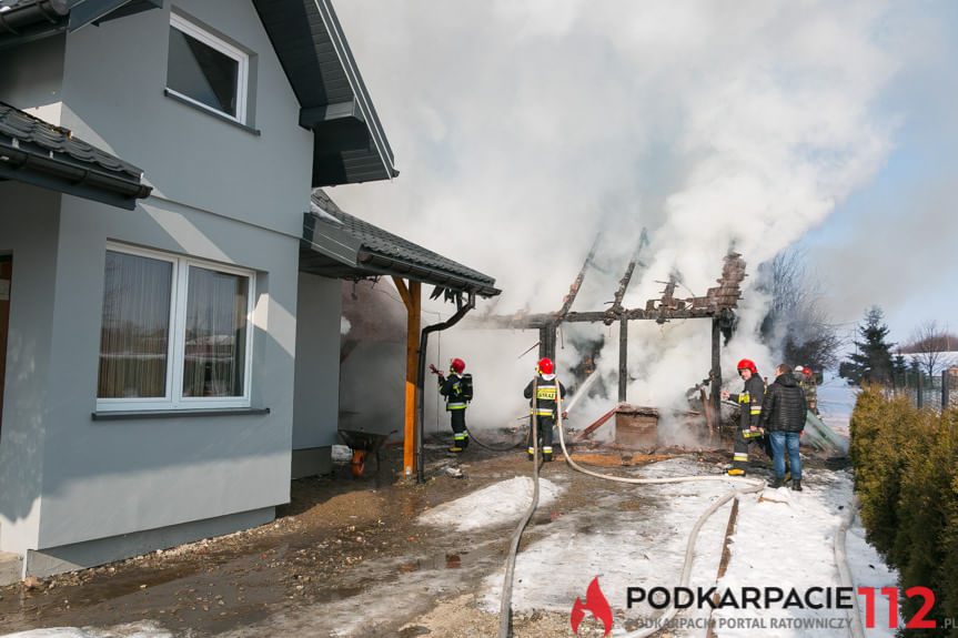 Pożar budynku gospodarczego w Dobieszynie