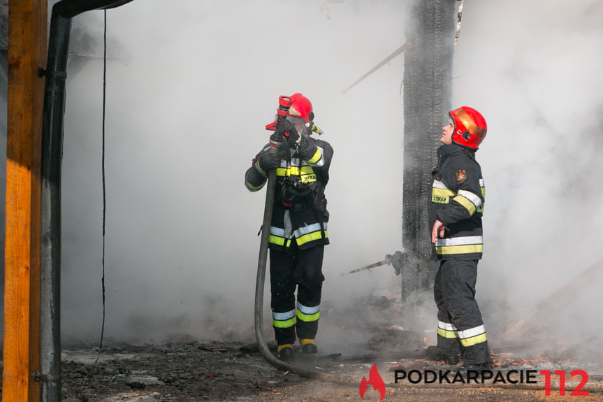 Pożar budynku gospodarczego w Dobieszynie