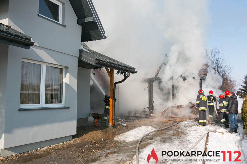 Pożar budynku gospodarczego w Dobieszynie