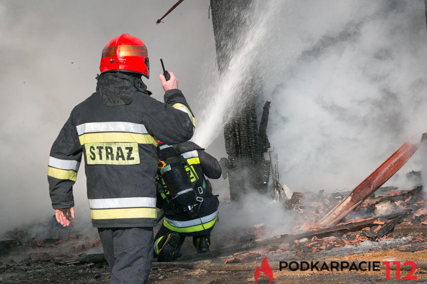 Pożar budynku gospodarczego w Dobieszynie