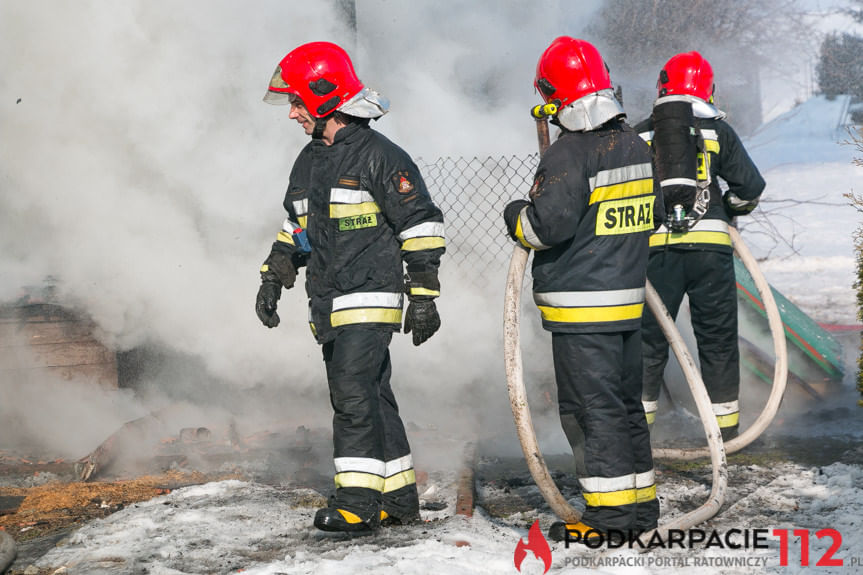 Pożar budynku gospodarczego w Dobieszynie