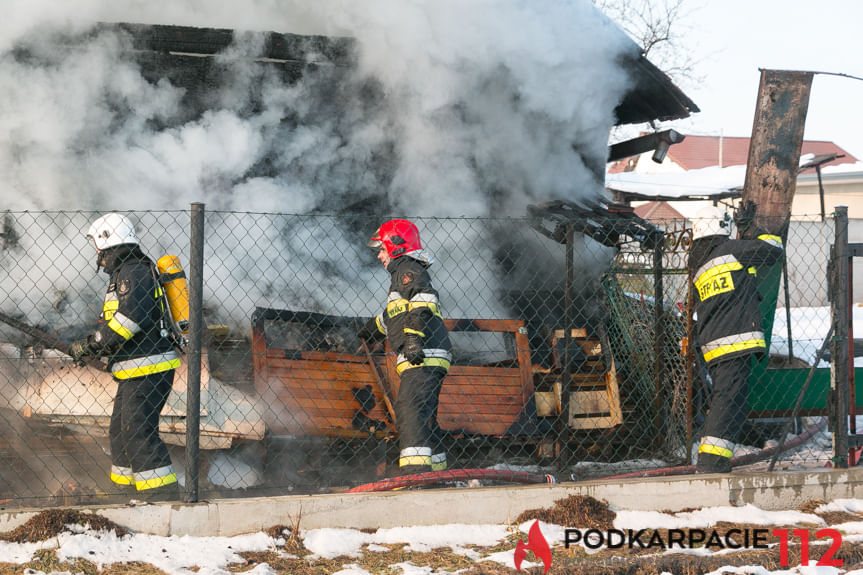 Pożar budynku gospodarczego w Dobieszynie