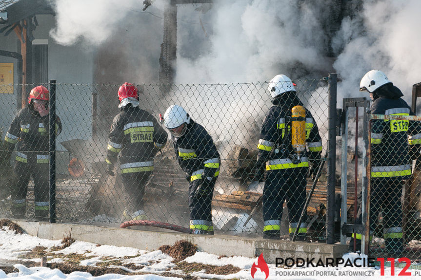 Pożar budynku gospodarczego w Dobieszynie