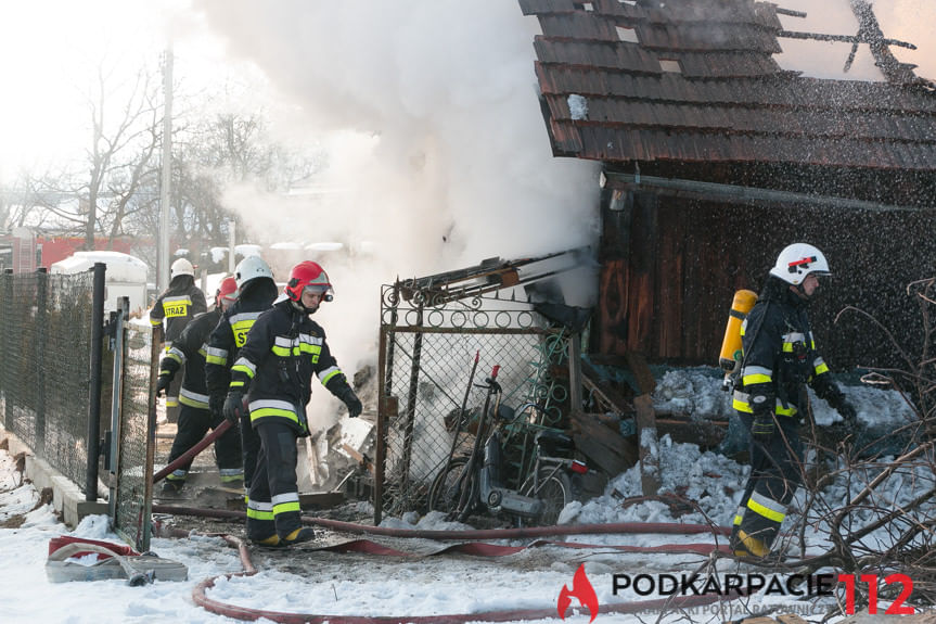 Pożar budynku gospodarczego w Dobieszynie