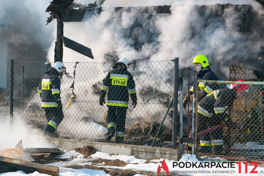 Pożar budynku gospodarczego w Dobieszynie