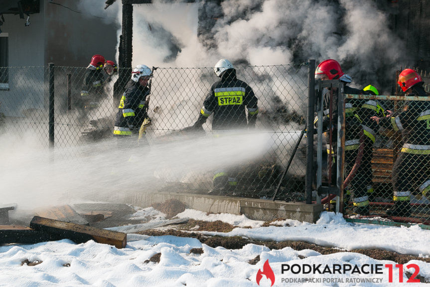 Pożar budynku gospodarczego w Dobieszynie