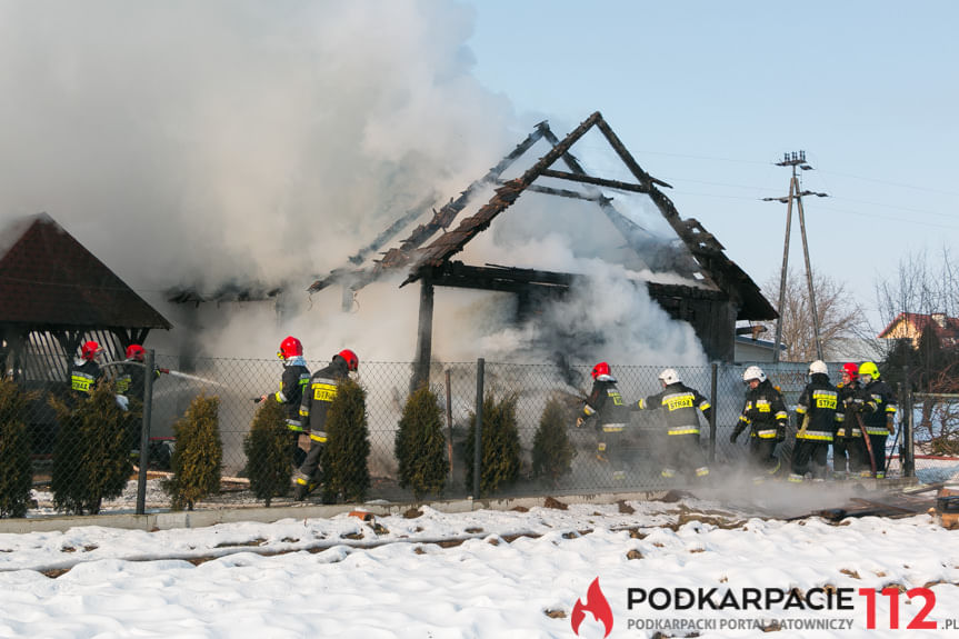 Pożar budynku gospodarczego w Dobieszynie