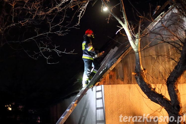 Pożar budynku gospodarczego we Wrocance