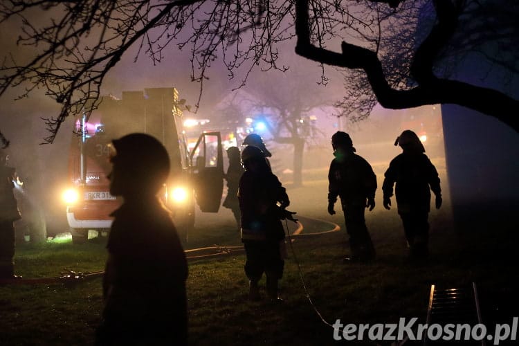 Pożar budynku gospodarczego we Wrocance