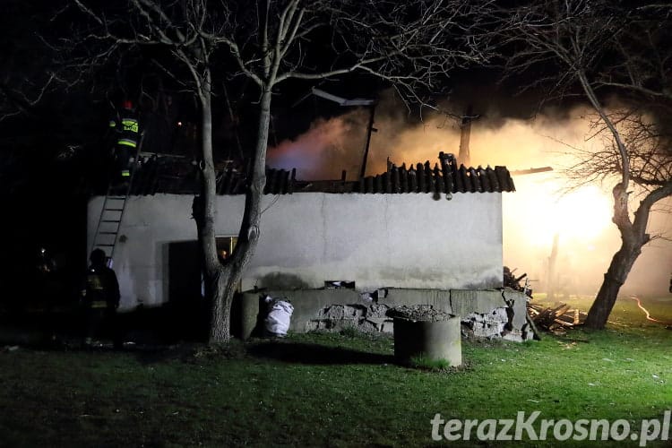 Pożar budynku gospodarczego we Wrocance