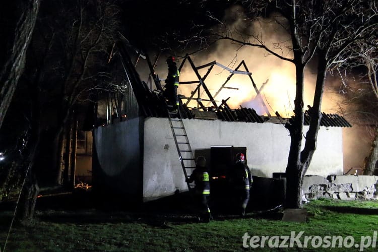 Pożar budynku gospodarczego we Wrocance