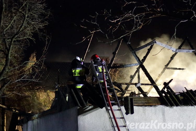 Pożar budynku gospodarczego we Wrocance