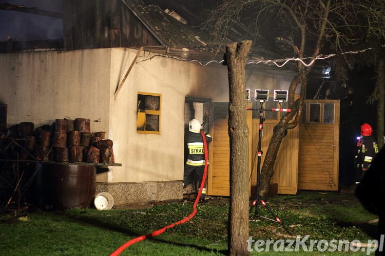 Pożar budynku gospodarczego we Wrocance