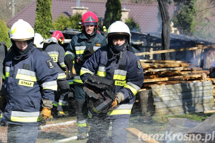 Pożar budynku gospodarczego w Głojscach