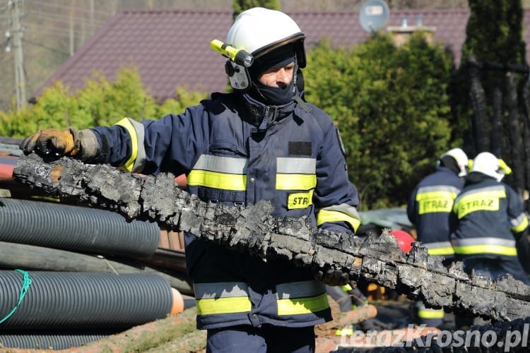 Pożar budynku gospodarczego w Głojscach