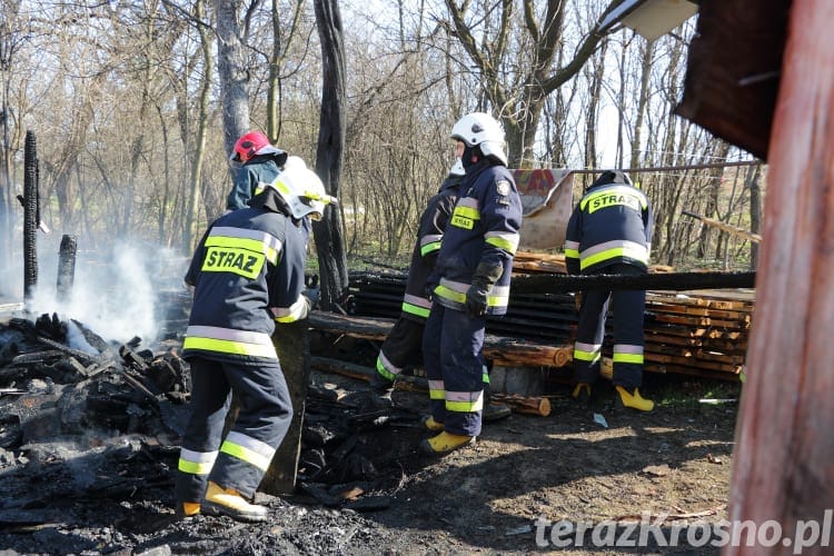 Pożar budynku gospodarczego w Głojscach