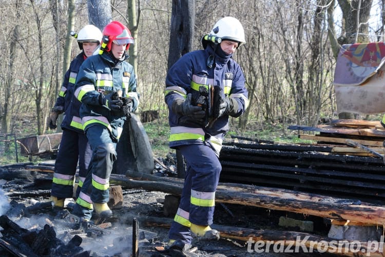 Pożar budynku gospodarczego w Głojscach