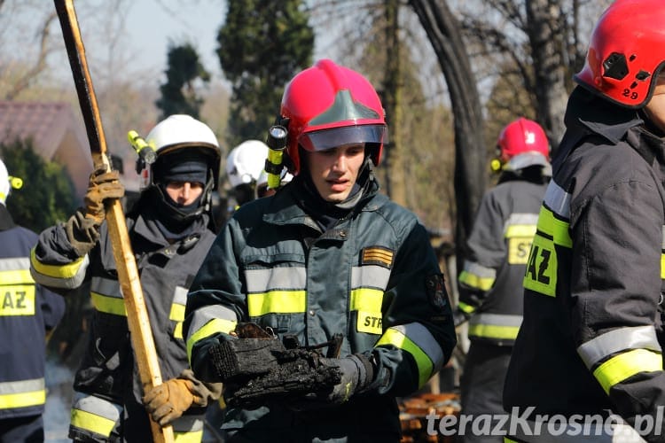 Pożar budynku gospodarczego w Głojscach