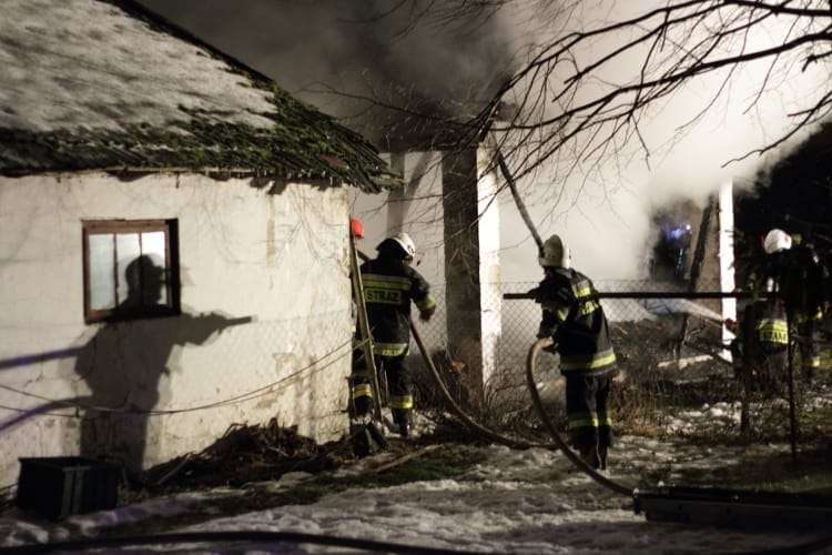 Pożar budynku gospodarczego w Jedliczu