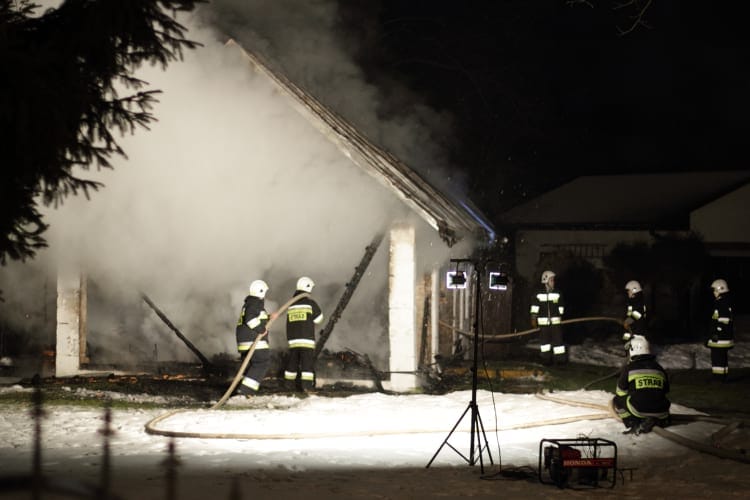 Pożar budynku gospodarczego w Jedliczu