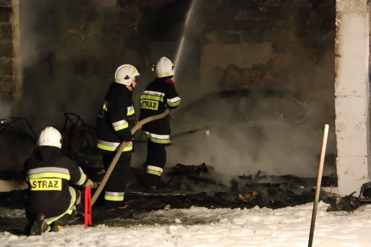 Pożar budynku gospodarczego w Jedliczu