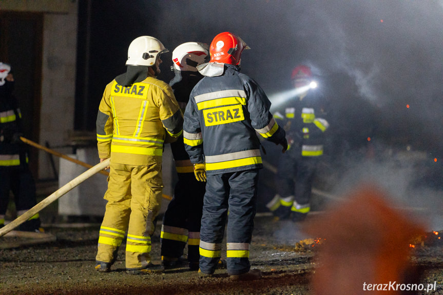 Pożar budynku gospodarczego w Klimkówce