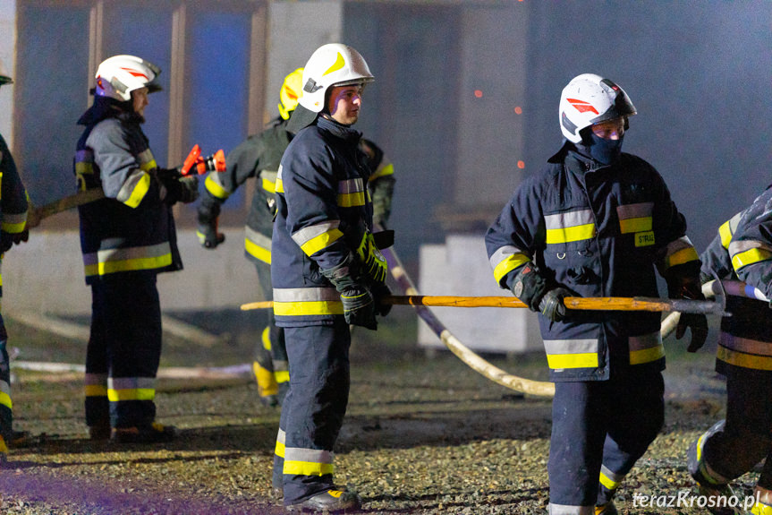 Pożar budynku gospodarczego w Klimkówce