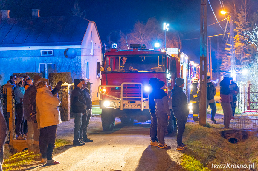 Pożar budynku gospodarczego w Klimkówce