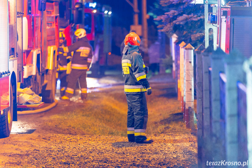 Pożar budynku gospodarczego w Klimkówce