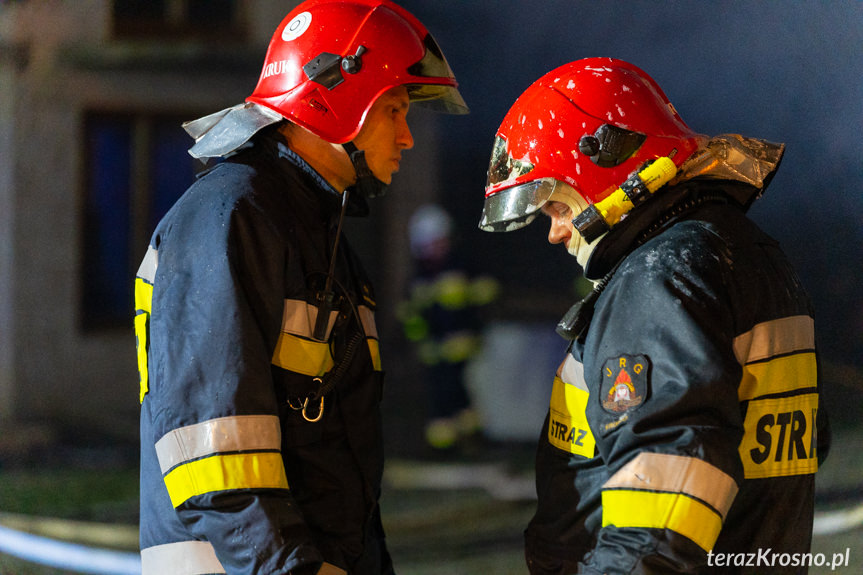 Pożar budynku gospodarczego w Klimkówce