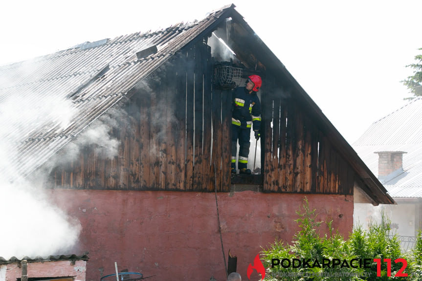 Pożar budynku gospodarczego w Kopytowej