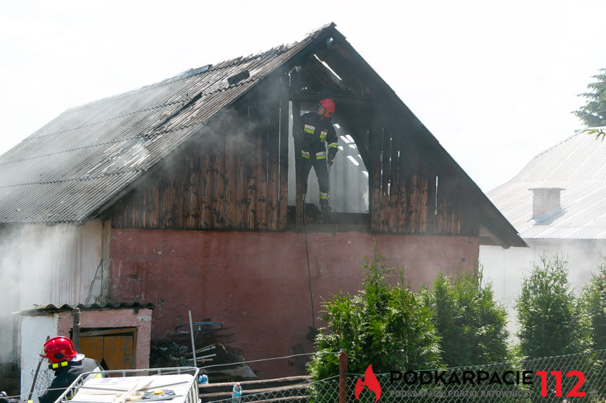 Pożar budynku gospodarczego w Kopytowej