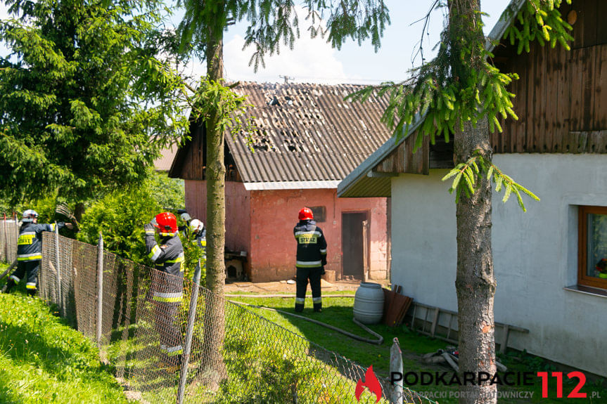 Pożar budynku gospodarczego w Kopytowej