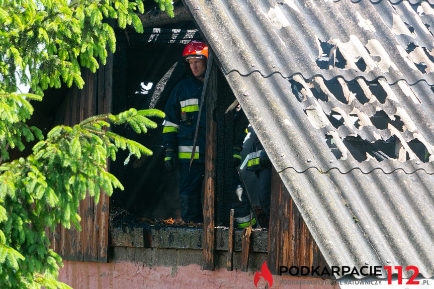 Pożar budynku gospodarczego w Kopytowej