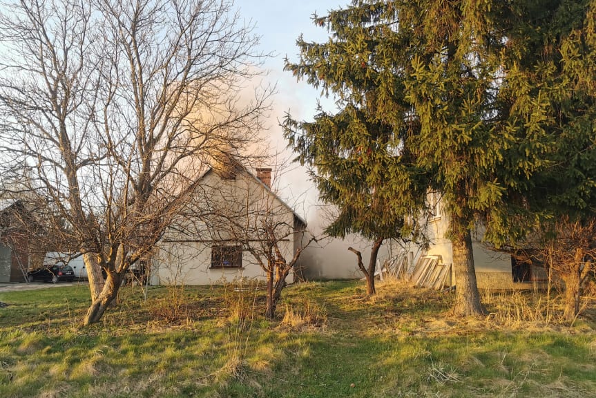 Pożar budynku gospodarczego w Korczynie