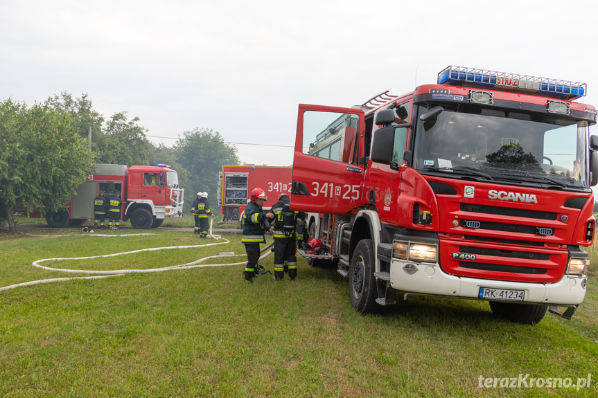 Pożar budynku gospodarczego w Odrzykoniu